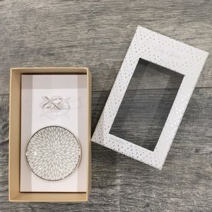 Adjustable Ring and Jewelry Dish Gift Set